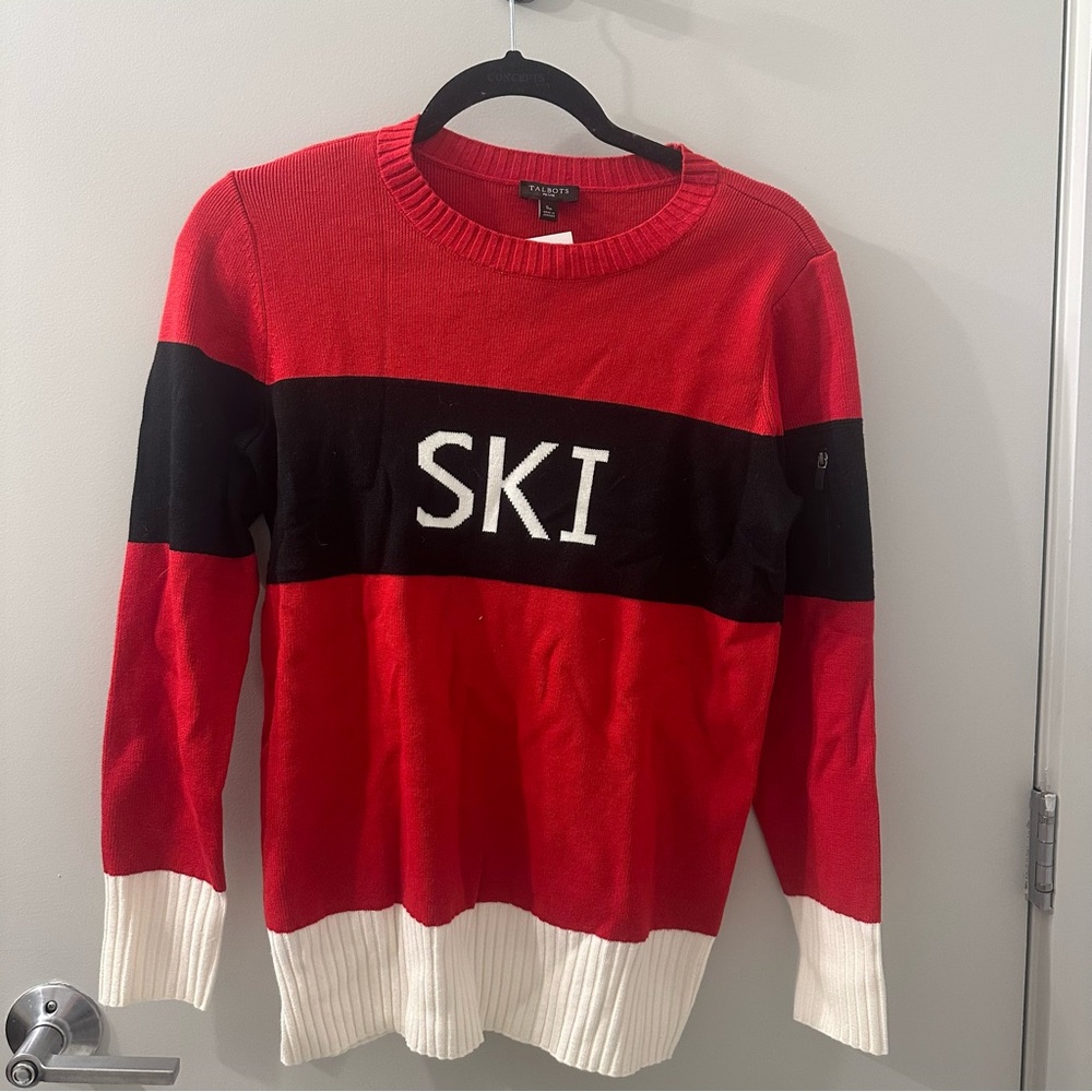 Talbots color block ski sweater